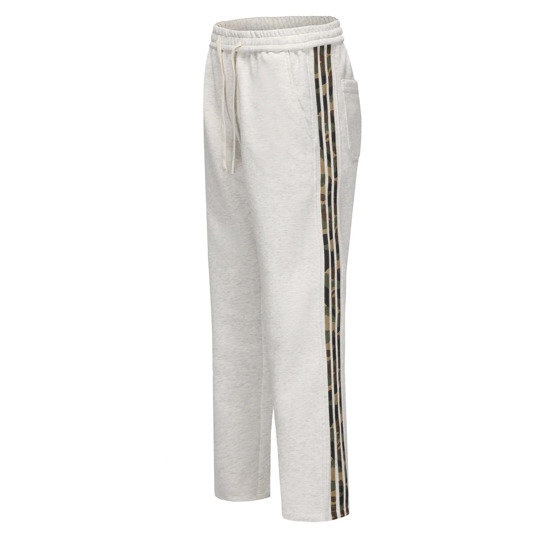 COLDSTONE高街宽松直筒迷彩条纹运动休闲卫裤百搭男生休闲长裤