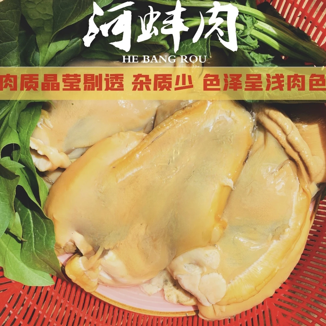 新鲜淡水大河蚌肉去壳净肉现杀2斤斤装冷链顺丰包邮