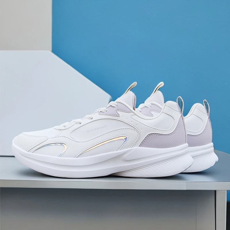 跑步鞋运动鞋女2024春秋新款皮面保暖跑鞋防水轻便软底训练鞋