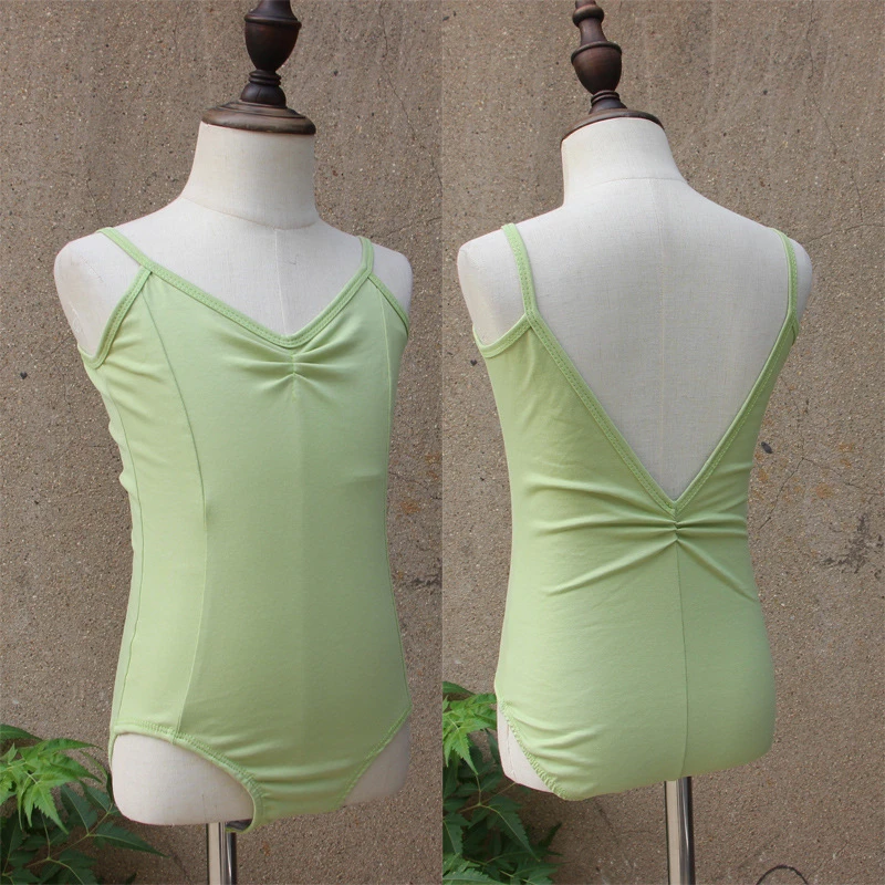 儿童夏季舞蹈服女童吊带跳舞练功服少儿棉考级形体服芭蕾民舞衣服