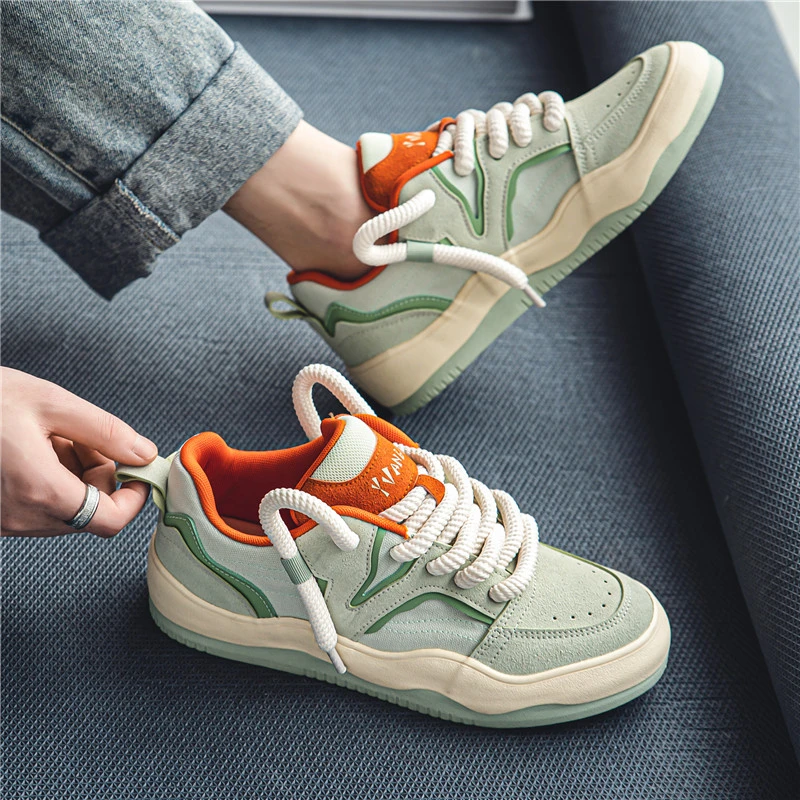 多巴胺鞋子男款学生潮鞋春夏韩版休闲板鞋ins小众男生帆布面包鞋