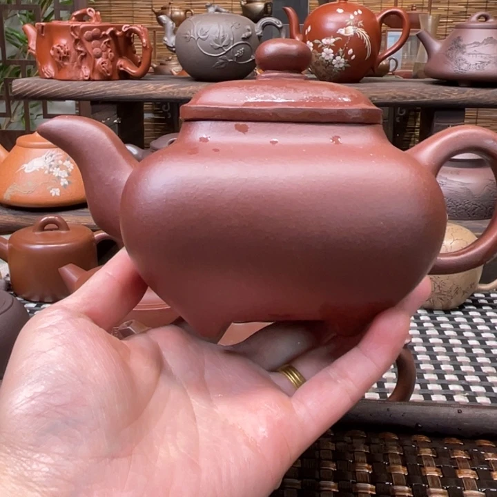 紫砂茶壶宜兴原矿紫砂手工制500