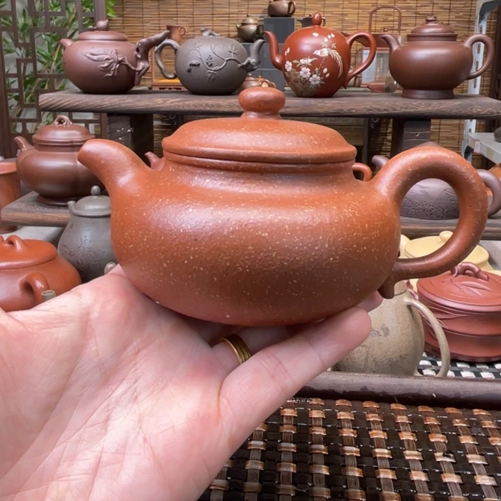 紫砂茶壶宜兴原矿紫砂手工制220