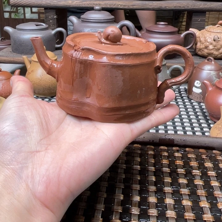 紫砂茶壶宜兴原矿紫砂手工制160
