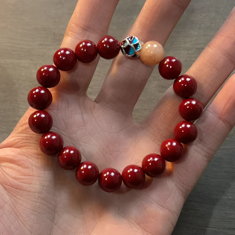 含辰砂工艺品A81辰砂紫金砂卡1.0单圈手串