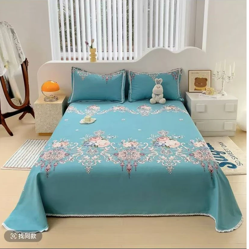 缎卡细纱粗布细纹布床印花被套透气