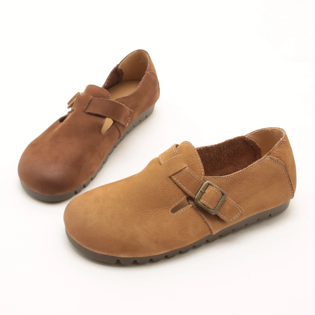 5072秋季新款复古勃肯鞋女休闲舒适软底一脚蹬懒人包头深口单鞋