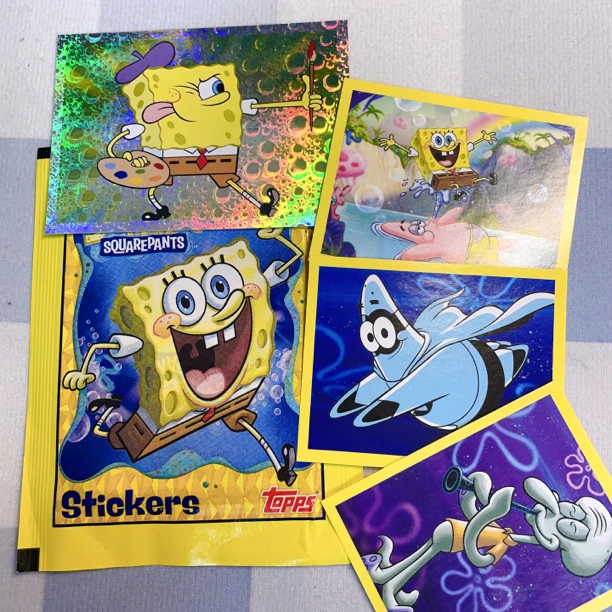 海绵宝宝超可爱贴纸+收藏卡 经典动漫贴纸收藏卡