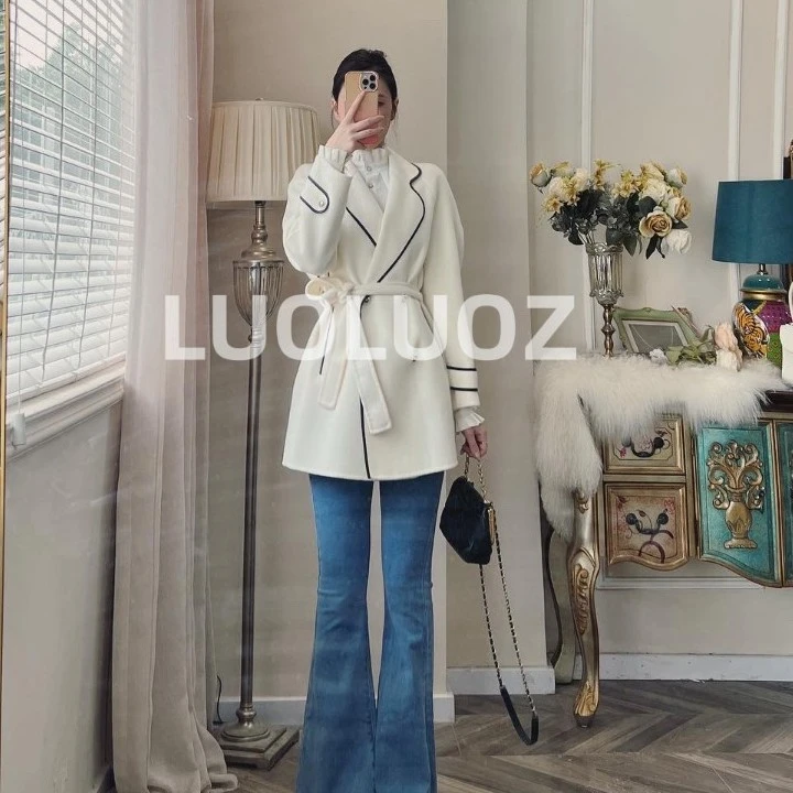 【现货】LUOLUOZ【鎏金岁月】短款大衣高端双面大衣经典气质6622
