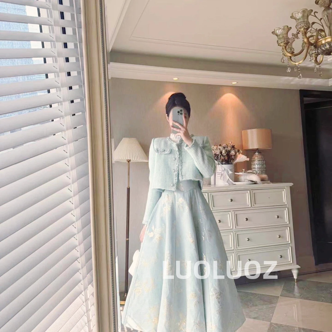 【现货】LUOLUOZ【波卡晚宴】秋冬高级感气质百搭时尚仅连衣裙M022