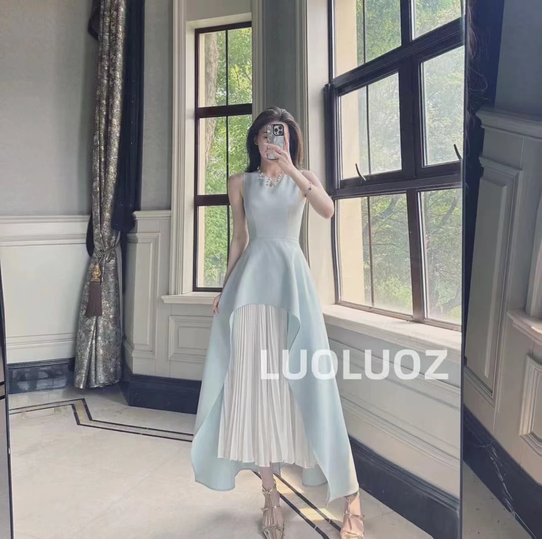 【现货】LUOLUOZ【静谧港湾】轻奢假两件拼接气质时尚连衣裙H81565