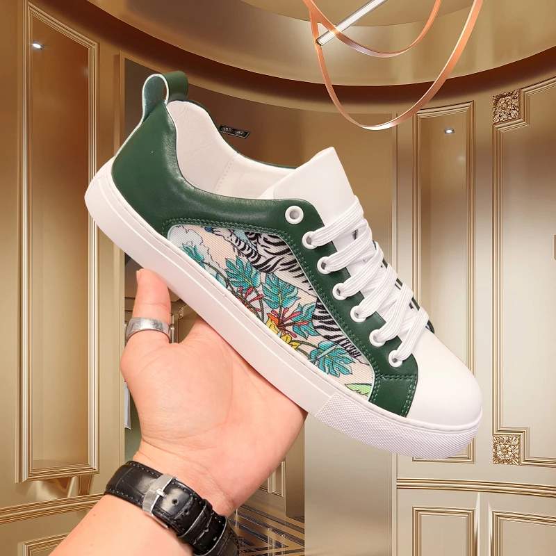 酷奇男鞋子爆款2023新款夏季百搭透气潮流板鞋轻奢个性男士休闲鞋