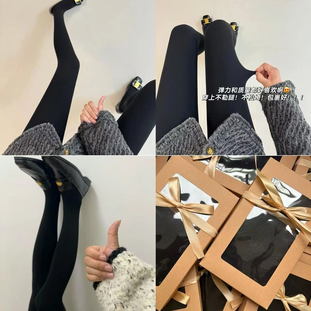 新款秋冬时尚百搭洋气保暖加绒打底裤袜