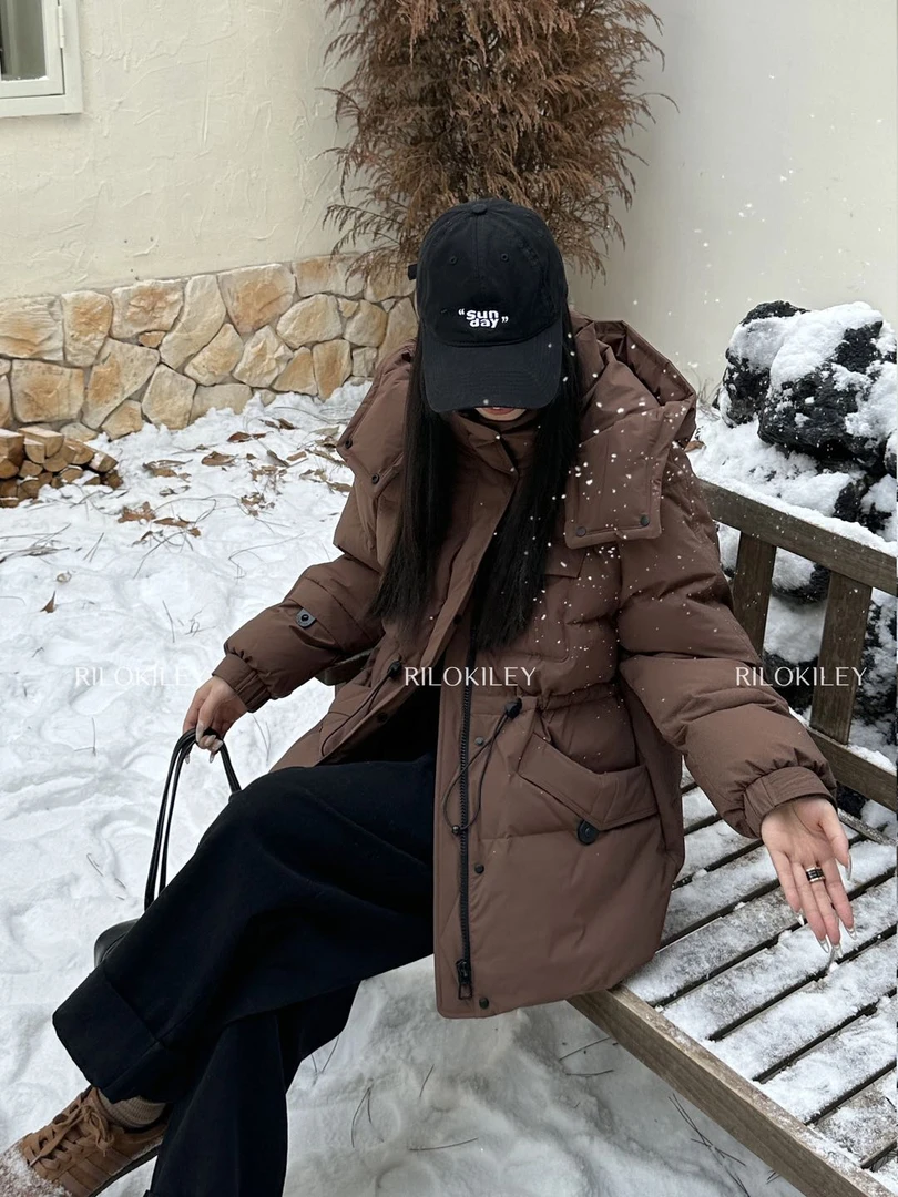 2024新款‘’三星90白鸭绒‘’中长款‘’羽绒服886698