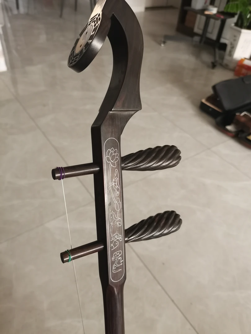 黑檀太极扁圆二胡