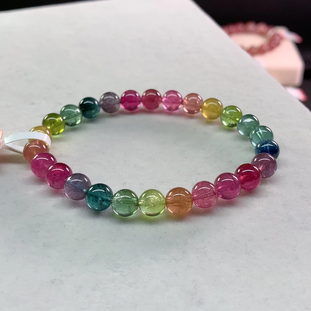 【闪购商品】碧玺手链未镶嵌碧玺荧光单圈7.2