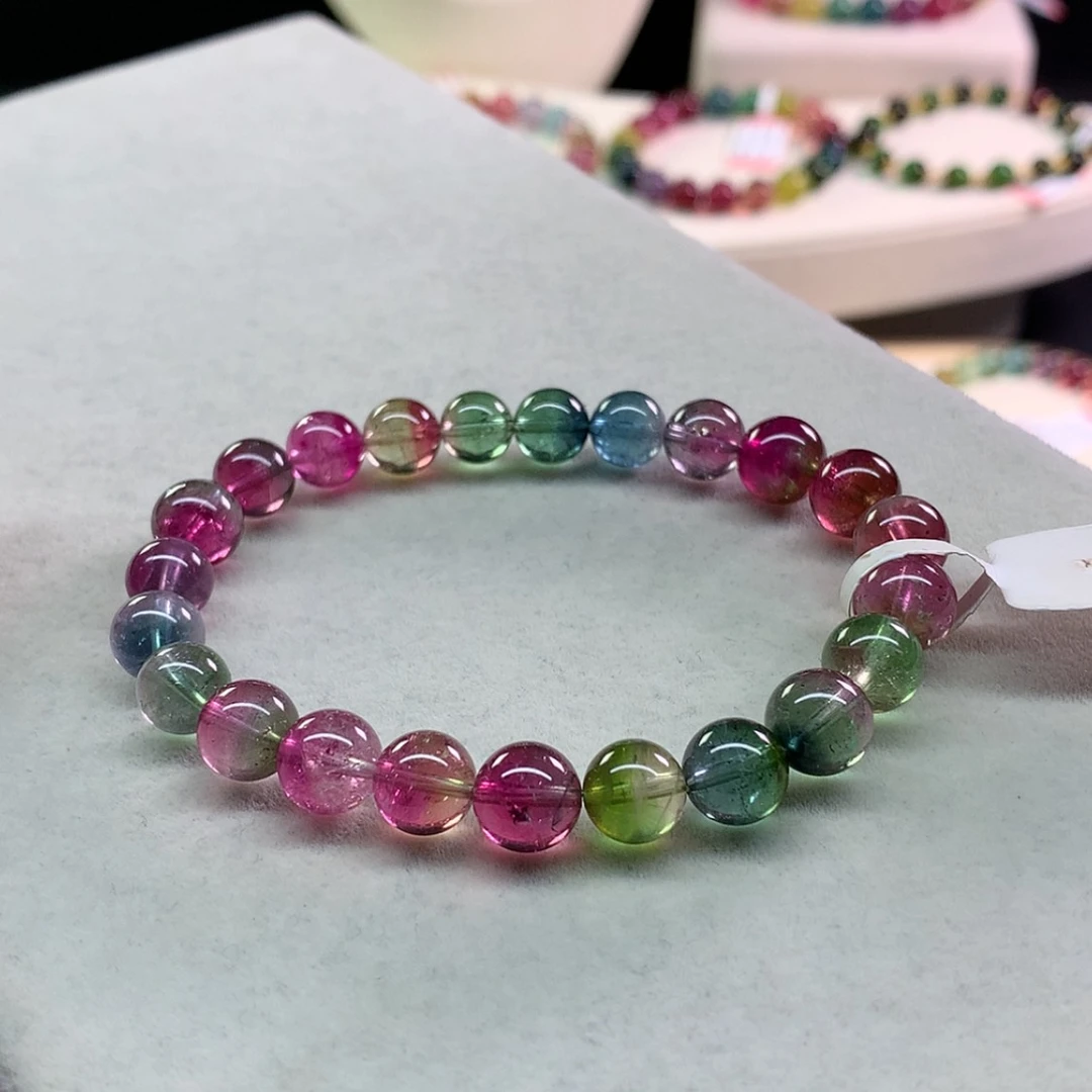 【闪购商品】碧玺手链未镶嵌碧玺艳丽西瓜单圈8
