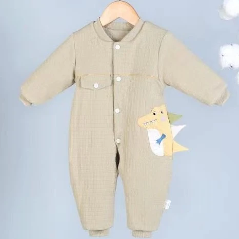 婴幼儿连体衣哈衣棉花连身衣中厚棉花恐龙300克