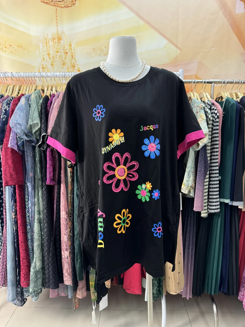 2024年新款圆领短袖字领减龄时尚修身显瘦国风优雅气质T恤上衣