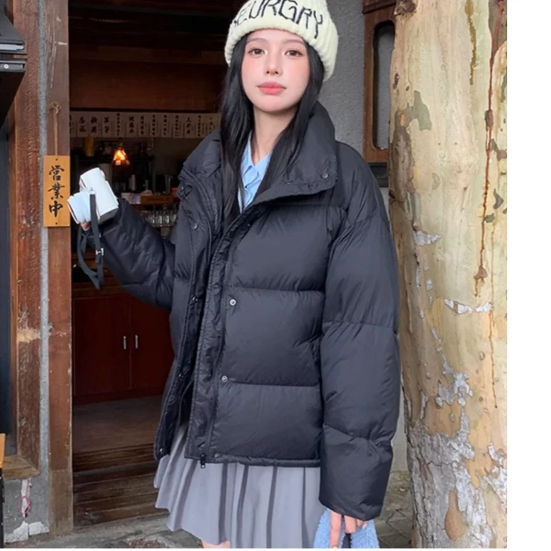 2024冬季新款羽绒服小个子立领面包服短款保暖外套