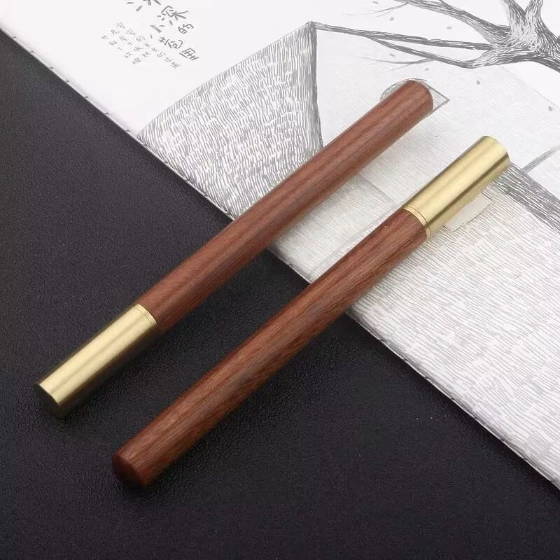 （1根装）热销花梨木质签字笔黄铜签名