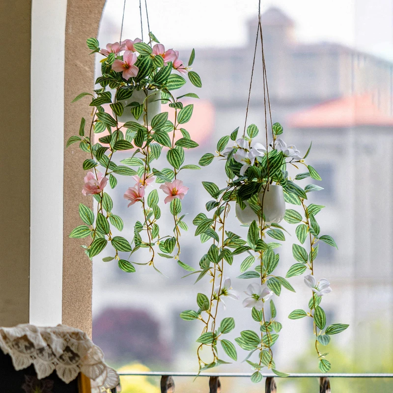 掬涵仿真绿植垂挂藤蔓假花家居客厅摆设吊兰插花装饰悬挂绿植盆栽
