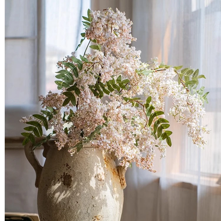 掬涵①仿真花槐蕊客厅摆放装饰餐桌搭配花艺高档摆件装饰花婚礼