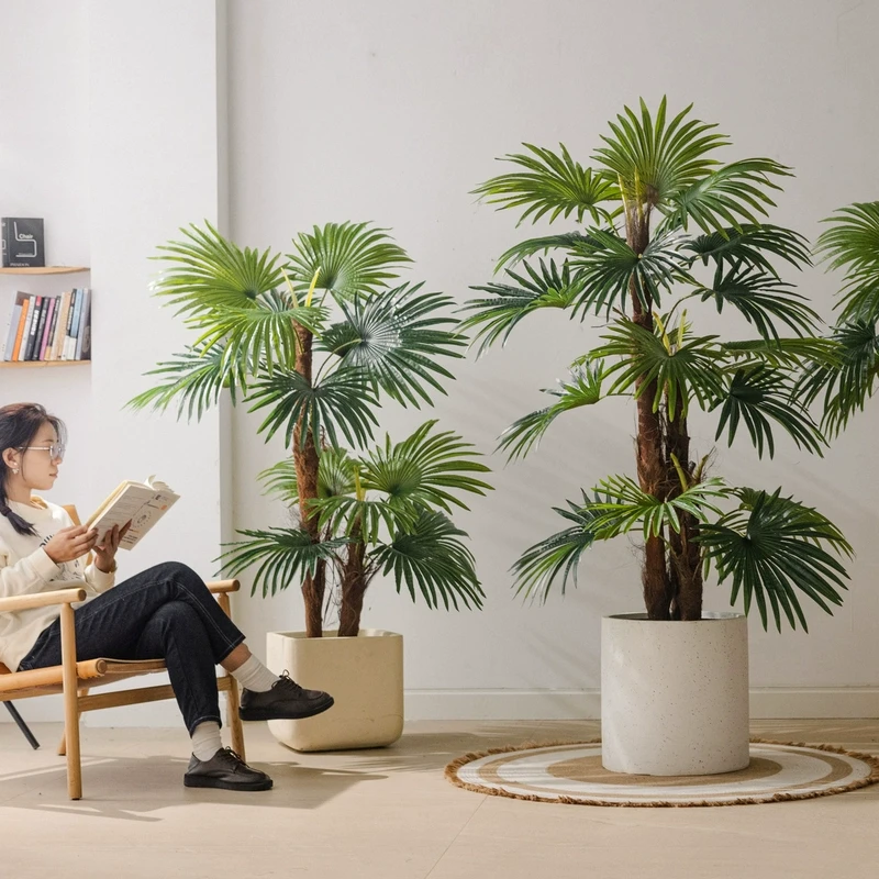 仿真绿植扇尾葵落地盆栽室内大型仿生植物摆件客厅造景装饰假树