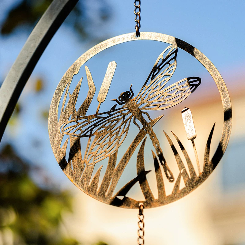 掬涵铁艺风铃挂件小鸟铃铛花园庭院阳台挂饰悬挂垂吊复古做旧装饰