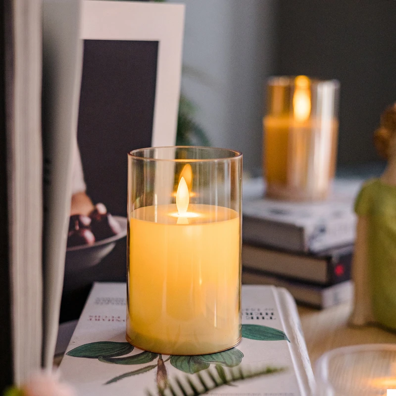 电子蜡烛小夜灯LED卧室睡眠灯表白求婚室内浪漫布置氛围灯