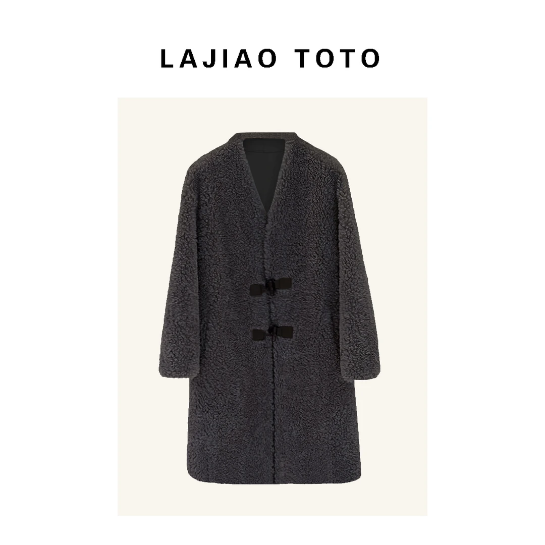 LAJIAO TOTO【小小泰迪】100羊毛百搭高级感休闲女士毛呢大衣#A1123
