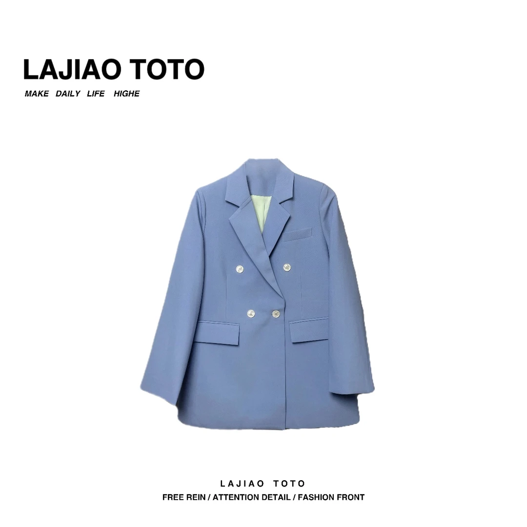 LAJIAO TOTO【蓝色天空】时尚休闲韩版职业女士气质西装外套#8801