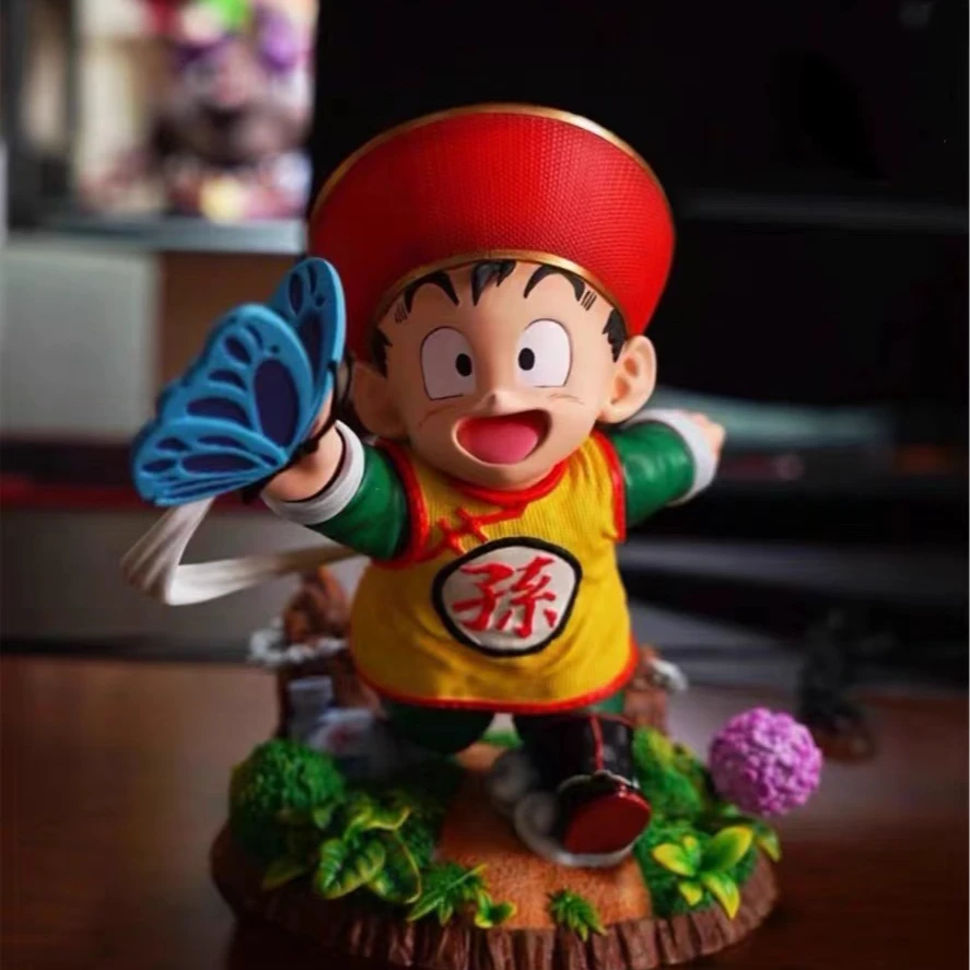 【现货】 七龙珠系列 悟空 悟饭抓蝶手办摆件