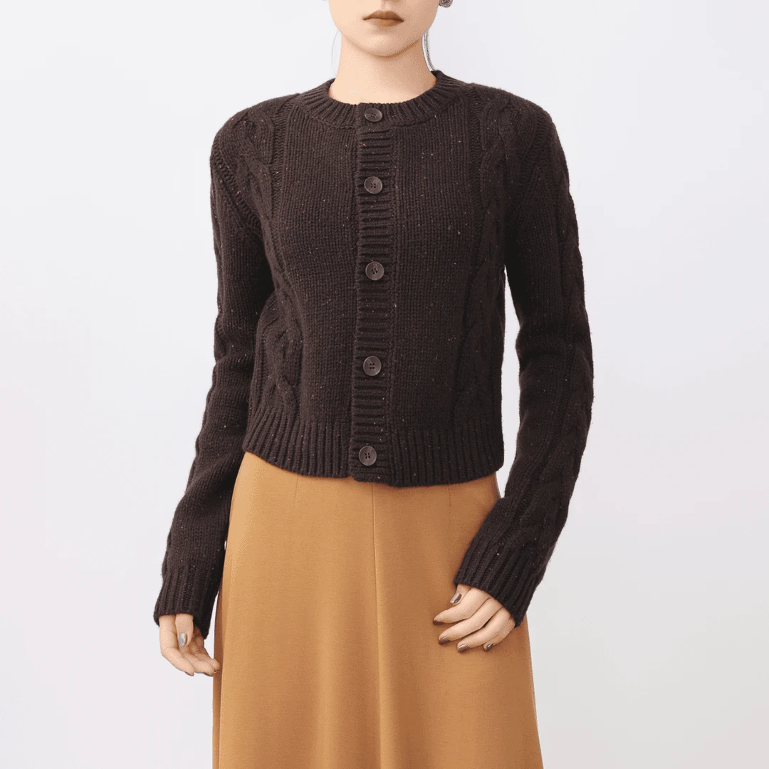 GIRDEAR/哥弟 秋冬新款简约气质百搭圆领粗棒针织针织女士1499250