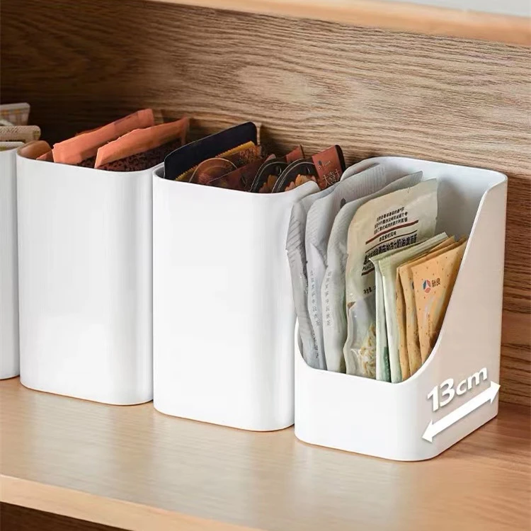 厨房橱柜收纳盒桌面家用冰箱多功能零食整理盒斜开口杂物储物盒