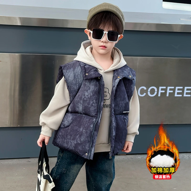 【墨染】男女童加厚马甲儿童马甲秋冬款外穿童装宝宝保暖坎肩马甲