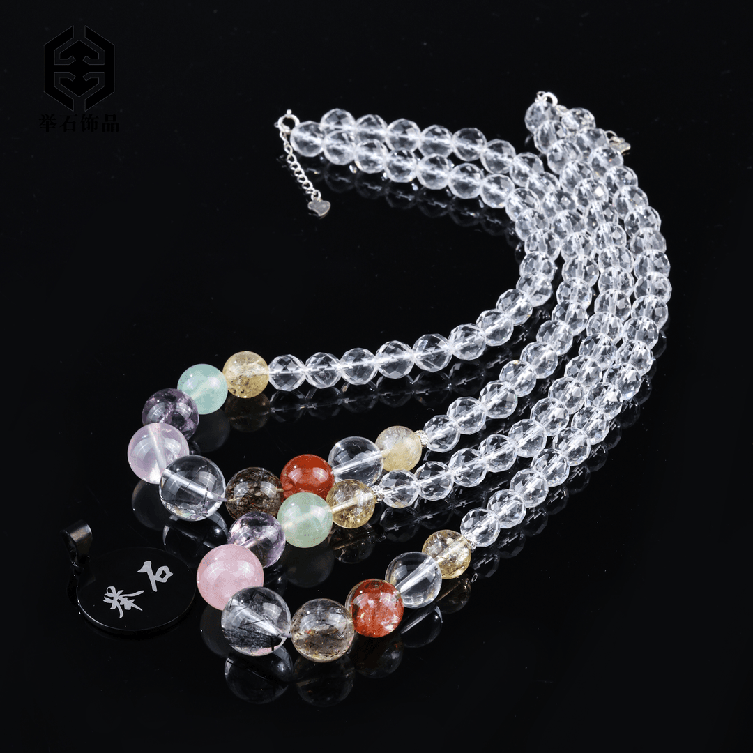 【举石饰品】TT0719-1332-71水晶项链（一件/多样性发/约8-13mm+）u