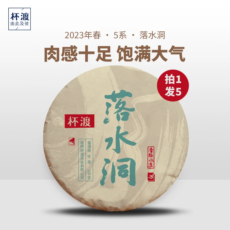 杯渡古茶【双11重磅福利】2023春易武落水洞古树纯料普洱生茶500g