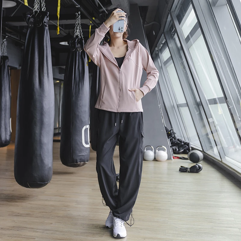 运动健身服套装女春秋新款瑜伽服户外晨跑步专业训练休闲羽毛球服