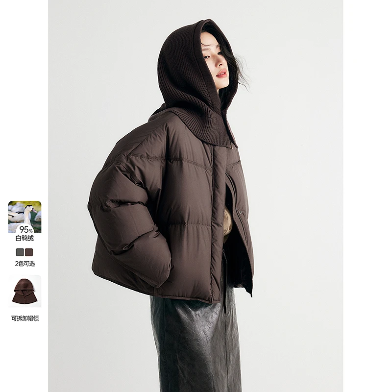 【初棉】DRDB美式面包95木拉鸭绒阿拉法特帽羽绒服保暖帽356615021