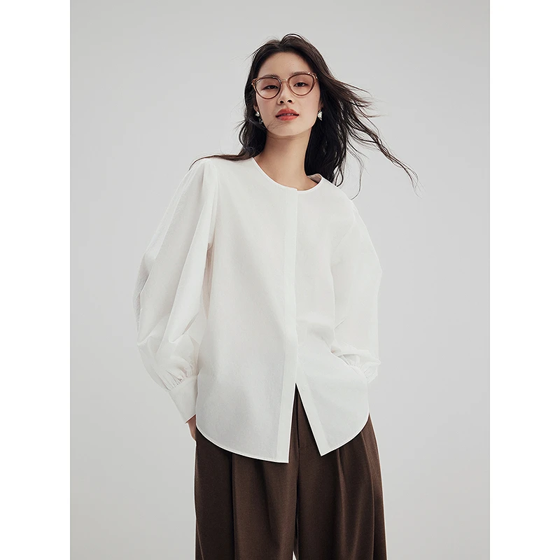 初棉DRDB新款空气款小众别致灯笼袖娃娃衫356604020