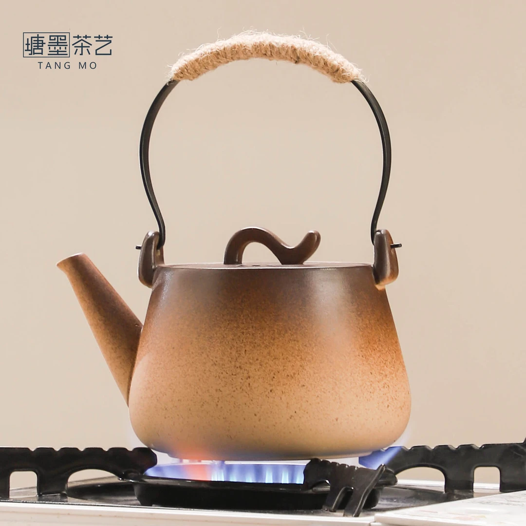 家用电陶炉烧水壶柴烧提梁壶复古陶壶围炉煮茶小型普洱泡茶养生壶