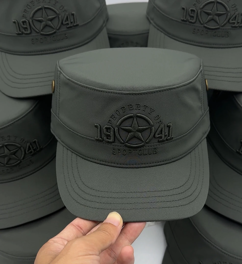 （56-59头围）春夏秋速干1941五角星平顶帽