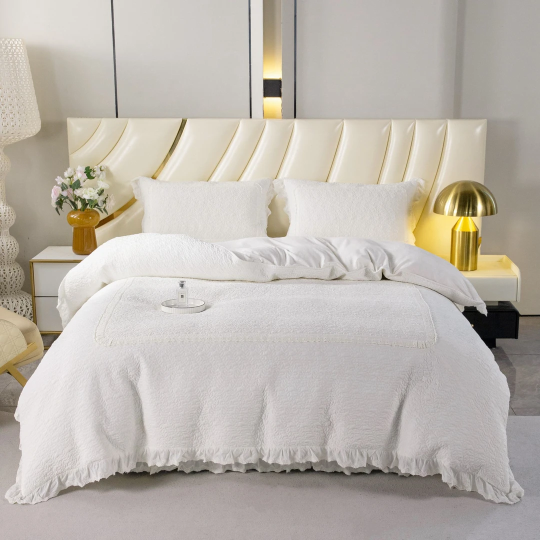 中贽工厂 花样梦境 床盖三件套 多功能被套 韩国砂洗柔软亲肤轻奢