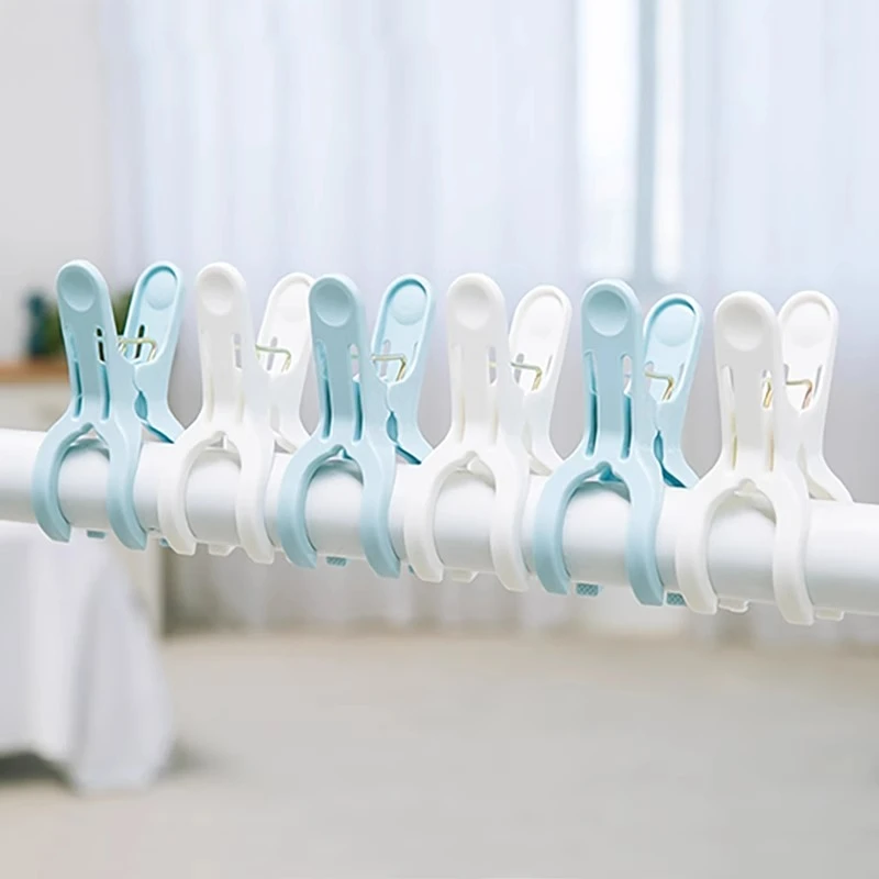 日本LEC防风晾衣夹子晒衣服夹强力晒被子大夹晾衣塑料晾晒床单6个