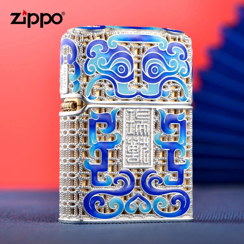 Zippo打火机正品金丝珐琅瑞兽镀限量收藏送礼防风原装DY8702TF