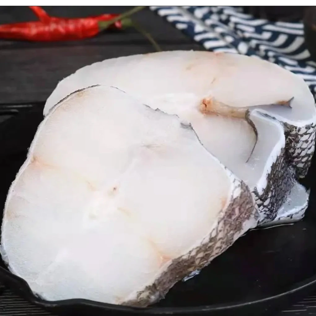 园园海鲜 连云港发货 深海原切鳕鱼块中段肉质鲜嫩 300g/包*8 包