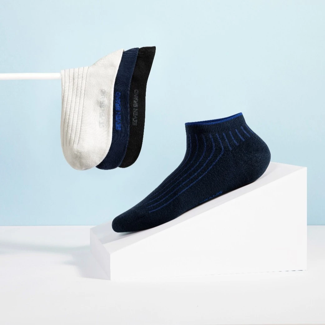 【赠品】柒牌短袜男士休闲透气纯色良朴袜子