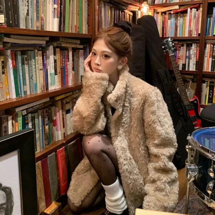 X14外套女秋冬季2024新款高级感盐系炸街加厚中长款韩系无帽上衣