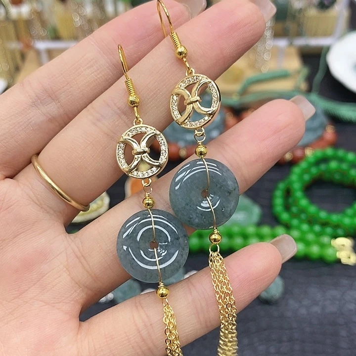 翡翠耳饰未镶嵌耳坠37